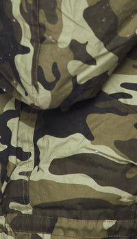 Faux Fur Lined Utility Drawstring Vest - Camouflage - SohoGirl.com