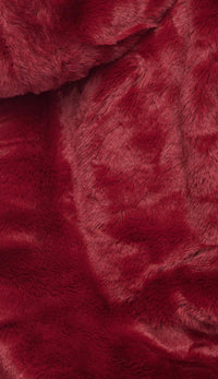 Plush Faux Fur Ultra Soft Hooded Jacket - Burgundy (S-XXXL) - SohoGirl.com