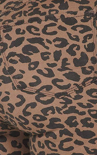 Vibrant Scrunch Up Bootcut Denim Jeans - Leopard - SohoGirl.com