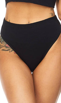 Black High Waisted Undergarment Panty - SohoGirl.com