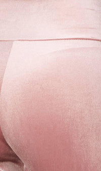 High Waisted Velvet Leggings in Pink - SohoGirl.com