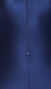 Nylon Spandex Zip-Up Long Sleeve Jumpsuit - Royal Blue - SohoGirl.com