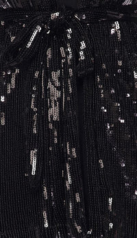 Sequin Dazzle Long Sleeve Fringe Duster - Black - SohoGirl.com
