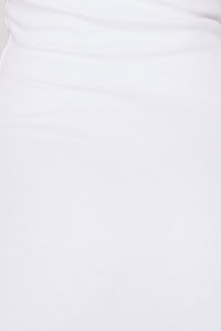 Scoop Neck Ribbed Mini Dress - White - SohoGirl.com