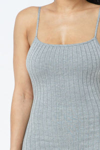 Spaghetti Strap Open Back Jumpsuit - Grey - SohoGirl.com
