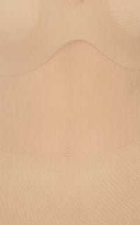 Sheer Mock Neck Long Sleeve Bodysuit - Nude - SohoGirl.com