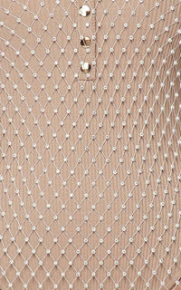 Rhinestone Fishnet Cover Up Dress - White - SohoGirl.com