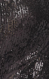 Sequin Deep V Side Slit Midi Dress - Black - SohoGirl.com