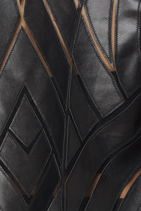 Leather Over Mesh Blazer Jacket - Black - SohoGirl.com