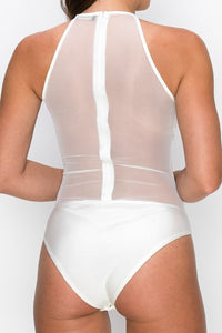 Rhinestone Mesh Bodysuit - Pink - SohoGirl.com