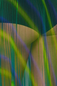 Rainbow Pleated Sheer Maxi Skirt - Green - SohoGirl.com