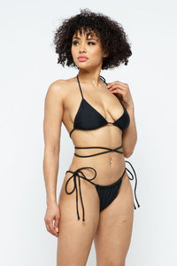 2 Pc. Wrap Bikini Set - Black - SohoGirl.com