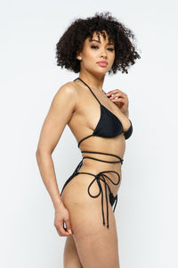 2 Pc. Wrap Bikini Set - Black - SohoGirl.com