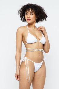 2 Pc. Wrap Bikini Set - White - SohoGirl.com