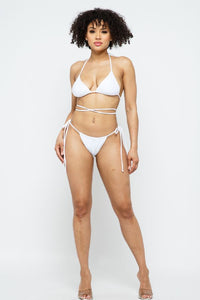 2 Pc. Wrap Bikini Set - White - SohoGirl.com