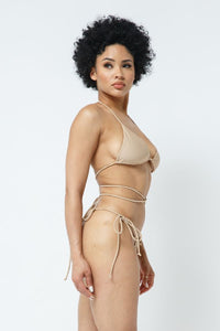 2 Pc. Wrap Bikini Set - Nude - SohoGirl.com