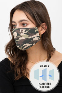 Camouflage Printed Fashion Face Mask - SohoGirl.com