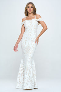 RICARICA OFF SHOULDER WITH SWEETHEART NECKLINE-WHITE/NUDE - SohoGirl.com
