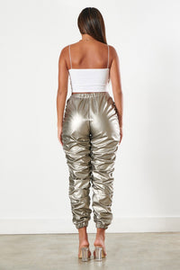 Reflective Harem Jogger Pants - Silver - SohoGirl.com