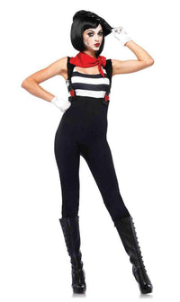 Marvelous Mime Jumpsuit Costume - SohoGirl.com