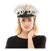 Captain Pearl Fisherman Hat - White - SohoGirl.com