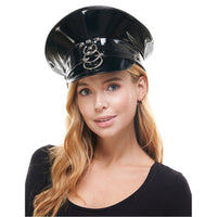 PVC Police Hat - Black - SohoGirl.com