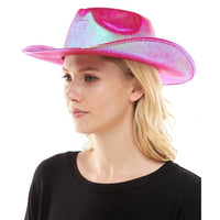 Metallic Cowboy Hat - Hot Pink - SohoGirl.com