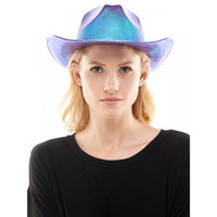 Metallic Cowboy Hat - Turquoise - SohoGirl.com