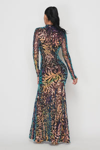 Sequin Maxi Dress - Multi Color - SohoGirl.com