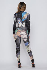 Faces Studded Sequin Jumpsuit - Black - SohoGirl.com