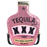 Sparkling Tequila Bottle Handbag - PINK - SohoGirl.com