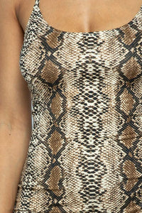 Snake Skine Bermuda Romper - SohoGirl.com