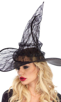 Lace Witch Hat in Black - SohoGirl.com