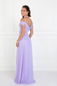Elizabeth K GL1522 Ruched A-Line Dress in Lilac - SohoGirl.com