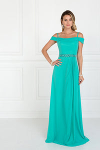 Elizabeth K GL1522 Ruched A-Line Dress in Tiffany - SohoGirl.com