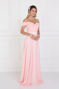 Elizabeth K GL1523 Ruched Sweetheart Dress in Blush - SohoGirl.com