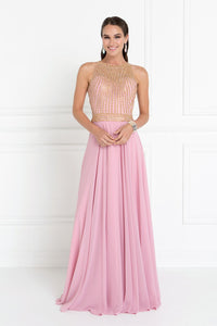 Elizabeth K GL1563 Illusion Sweetheart Dress in Dusty Rose - SohoGirl.com