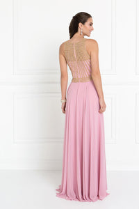 Elizabeth K GL1563 Illusion Sweetheart Dress in Dusty Rose - SohoGirl.com