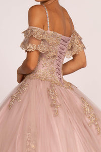Elizabeth K GL2510 Lace Up Mesh Dress - Mauve - SohoGirl.com