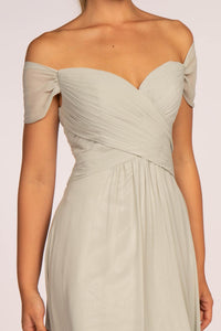Elizabeth K GL2550 Off the Shoulder Dress - Sage - SohoGirl.com