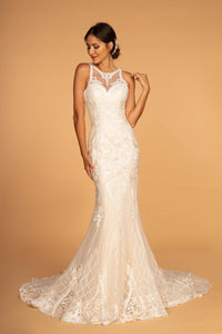 Elizabeth K GL2598 Cut-Out-Back Wedding Dress - Ivory-Champagne - SohoGirl.com