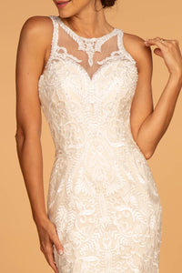 Elizabeth K GL2598 Cut-Out-Back Wedding Dress - Ivory-Champagne - SohoGirl.com