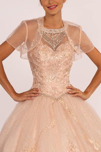 Elizabeth K GL2600 Mesh Illusion Sweetheart Dress - Champagne - SohoGirl.com