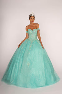 Elizabeth K GL2604 Sweetheart Neckline Mesh Dress - Tiffany - SohoGirl.com