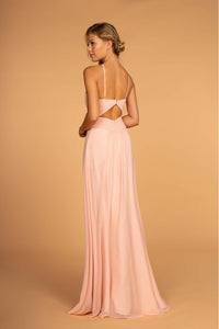 Elizabeth K GL2607 Cut Out Back Dress - Blush - SohoGirl.com