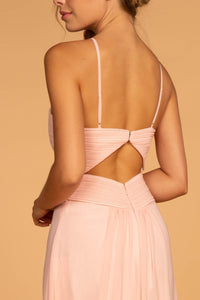 Elizabeth K GL2607 Cut Out Back Dress - Blush - SohoGirl.com