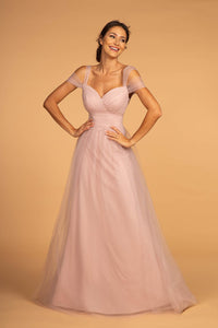 Elizabeth K GL2610 Sweetheart Chiffon Long Dress - Mauve - SohoGirl.com
