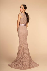 Elizabeth K GL2613 Jewel Embellished Dress - Mauve - SohoGirl.com