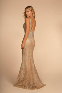 Elizabeth K GL2641 Mesh Beaded Sweetheart Mermaid Dress - Champagne - SohoGirl.com