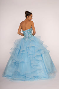 Elizabeth K GL2515 Sweetheart neckline Tulle Dress - Sky Blue - SohoGirl.com